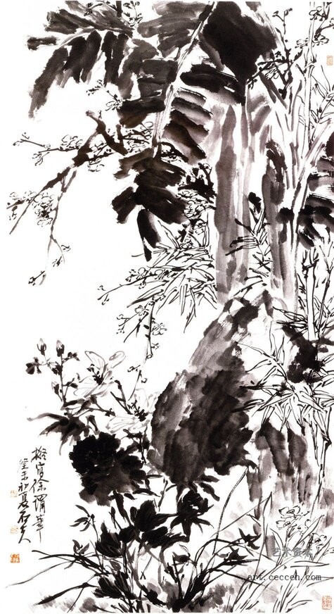 徐渭笔意 180x96cm 纸本墨笔 2003年 郭石夫